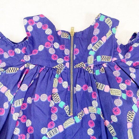 5/$25 Genuine Kids cold shoulder purple pink lined tent dress - Size 4T - Picture 7 of 7